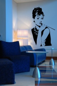 Naklejka  cienna Audrey Hepburn do salonu