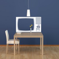 Stary telewizor naklejka cienna