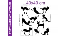 Koty o wymiarze 40x40 cm - naklejki dla dzieci