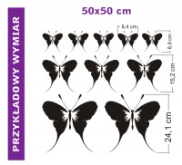 Zestaw Motylków o wymiarze 50x50 cm - naklejki ścienne