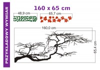 Ga drzewa o wym. 160x65 cm - naklejka welurowa na cian