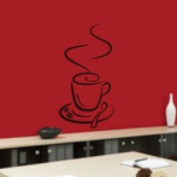 Naklejka Filiżanka kawy na ścianę