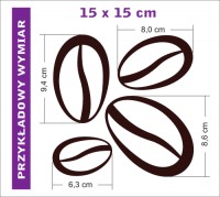 Welurowe naklejki Ziarenka kawy o wym. 15x15 cm