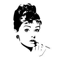 Naklejka welurowa Audrey Hepburn