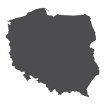 Naklejka welurowa Mapa Polski na cian