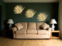 welurowa naklejka dekoracyjne licie palmy