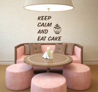Szablony malarskie z napisami Keep calm and eat cake
